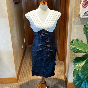 Adrianna Papell black and white knee length dress. Size 8.